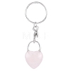 Natural Rose Quartz Keychain PW-WGCB953-06-1