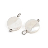 Natural Shell Disc Pendants X1-STAS-D378-31P-2