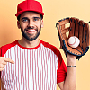 4 Sets 4 Colors Alloy Baseball Braided Bead Bracelets Set BJEW-AN0001-40-5