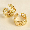 304 Stainless Steel Cuff Open Rings for Women UM3749-2-2
