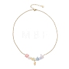Chakra Gemstone Chip Beads & 304 Stainless Steel Butterfly Pendant Cable Chain Necklaces for Women NJEW-JN05826-3