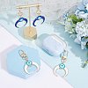 4Pcs 2 Colors Alloy Enamel Turkish Evil Eye Pendant Decoration KEYC-AR0001-13-5