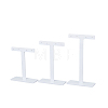 3Pcs 3 Sizes Acrylic T Bar Earring Display Stands EDIS-WH0029-35-1