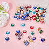 68Pcs 17 Colors Transparent Glass European Beads GPDL-SW0001-02-5