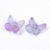 Two Tone Transparent Spray Painted Glass Charms GLAA-N035-08A-G01-3