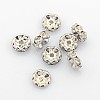 Brass Rhinestone Spacer Beads X-RB-A014-L8mm-01P-1