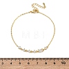 Brass Micro Pave Clear Cubic Zirconia Link Bracelets BJEW-E114-01C-G-5