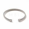 304 Stainless Steel Flat Snake Chains Shape Open Cuff Bangle for Women BJEW-C033-03P-3