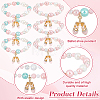 16Pcs 2 Styles Acrylic Bead Bracelets BJEW-GO00007-3