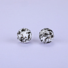 Printed Round Silicone Focal Beads SI-JX0056A-182-1