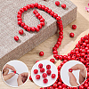 600Pcs Dyed Natural Wood Beads COCO-SC0002-39B-5