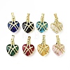 Real 18K Gold Plated Brass Glass Pendants KK-R161-01G-1