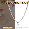 1Pc 304 Stainless Steel Letter Pendant Necklaces NJEW-LP0001-33F-P-2