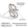 Adjustable 304 Stainless Steel Open Cuff Rings for Women LS-SZ1207-4-1