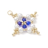 7Pcs Glass Seed Beaded Star Pendants PALLOY-MZ01165-4
