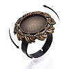 Adjustable Alloy & Iron Bezel Cup Ring Base with Rotatable Tray MAK-T012-01AB-4