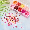 SUNNYCLUE 2700Pcs 10 Colors Flat Round Handmade Polymer Clay Beads CLAY-SC0001-33A-4