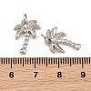 Brass Micro Pave Clear Cubic Zirconia Charms KK-CBA6A75-38P-3