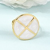 304 Stainless Steel Enamel Cuff Open Rings SA-CBA369F-04G-04-1