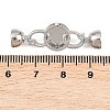 Brass Micro Pave Clear Cubic Zirconia Fold Over Clasps KK-U059-63P-3