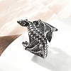 316 Surgical Stainless Steel Open Cuff Rings RJEW-R019-01AS-01-2