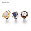 Adjustable Alloy & Iron & Rhinestone Bezel Cup Ring Base with Rotatable Tray MAK-T012-10G-6