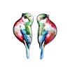 2Pcs Transparent Epoxy Resin Pendants RESI-A044-03C-1