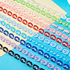 10Pcs 10 Colors Acrylic Oval Link Chain HJEW-TAC0177-5