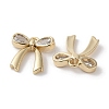 Brass Micro Pave Clear Cubic Zirconia Charms X-KK-G491-29G-2