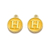 Golden Plated Alloy Enamel Charms X-ENAM-Q437-13H-1