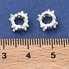 Brass Micro Pave Clear Cubic Zirconia European Beads KK-B172-03S-3