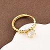 Brass Micro Pave Cubic Zirconia Cuff Rings for Women RJEW-Z113-32G-1