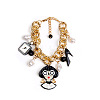 Acrylic Lady Perfume Bottle High Heel and Imitation Pearl Bracelets FS-WGDF0C3-10-1