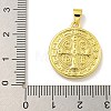 Rack Plating Brass Pave Nature Shell Religion Pendants X-KK-C074-31G-01-3
