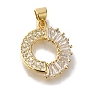 Ring Rack Plating Brass Micro Pave Clear Cubic Zirconia Pendant KK-U019-21G-1