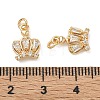 SHEGRACE Brass Micro Pave Cubic Zirconia Pendants XGRQ3D355-516G-3