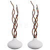 2Pcs Spherical Porcelain Vase for Desktop Decor AJEW-GA0010-92-1