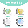 4 Strands 4 Colors AB Color Plated Opaque Glass Beads Strands GLAA-TADJ0001-20C-4