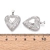 Brass Micro Pave Cubic Zirconia Pendants KK-T073-40P-4