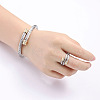 Titanium Steel Wire Twist Bangles & Cuff Rings Sets FS-WG3AC7D-01-3