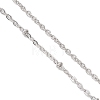 304 Stainless Steel Cable Chain Satellite Chain Slider Necklace Making AJEW-JB01511-02-3