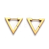 304 Stainless Steel Triangle Huggie Hoop Earrings STAS-J033-02B-G-1