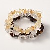 Multi-strand Gemstone Chips Stretch Bracelets BJEW-PH00610-01-2