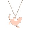 201 Stainless Steel Lizard Pendant Necklaces FS-WG6D12E-02-2