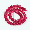 Dyed Round Natural Crackle Quartz Beads Strands G-K084-10mm-02A-1