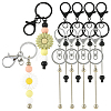 15Pcs Plastic Beadable Keychains KEYC-FS00047-2