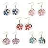 Natural Shell Dangle Earrings EJEW-MZ00754-2