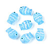 Transparent Glass and Enamel Beads Strands GLAA-T034-01E-2