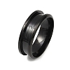 201 Stainless Steel Grooved Finger Ring Settings STAS-TAC0001-10E-B-1