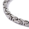 304 Stainless Steel Byzantine Chain Bracelets BJEW-I295-02B-P-2